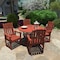 Highwood Usa Lehigh 5pc Round Outdoor Patio Furniture Dining Set AD-DNL48-RED - alternate 1